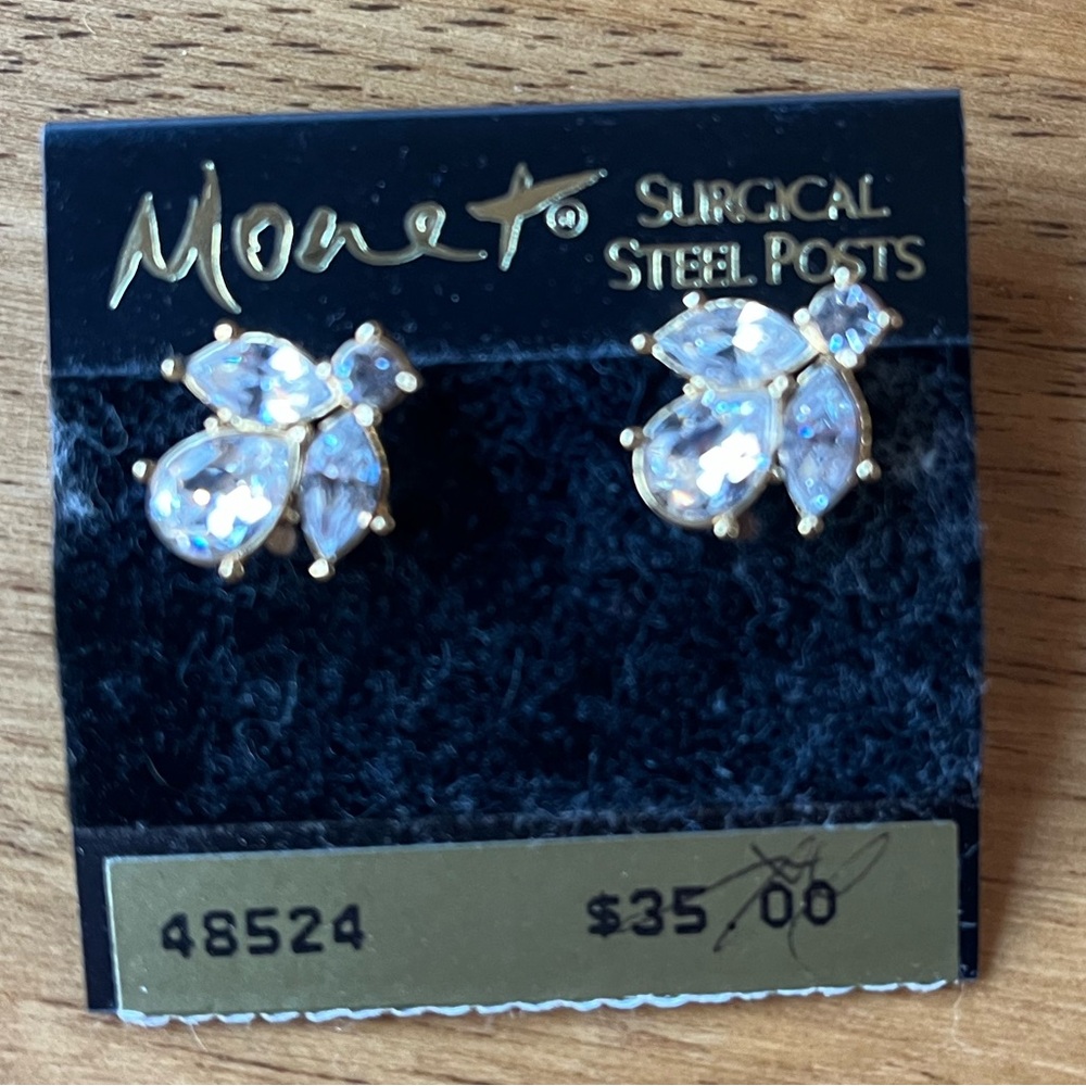 Monet rhinestone earrings
